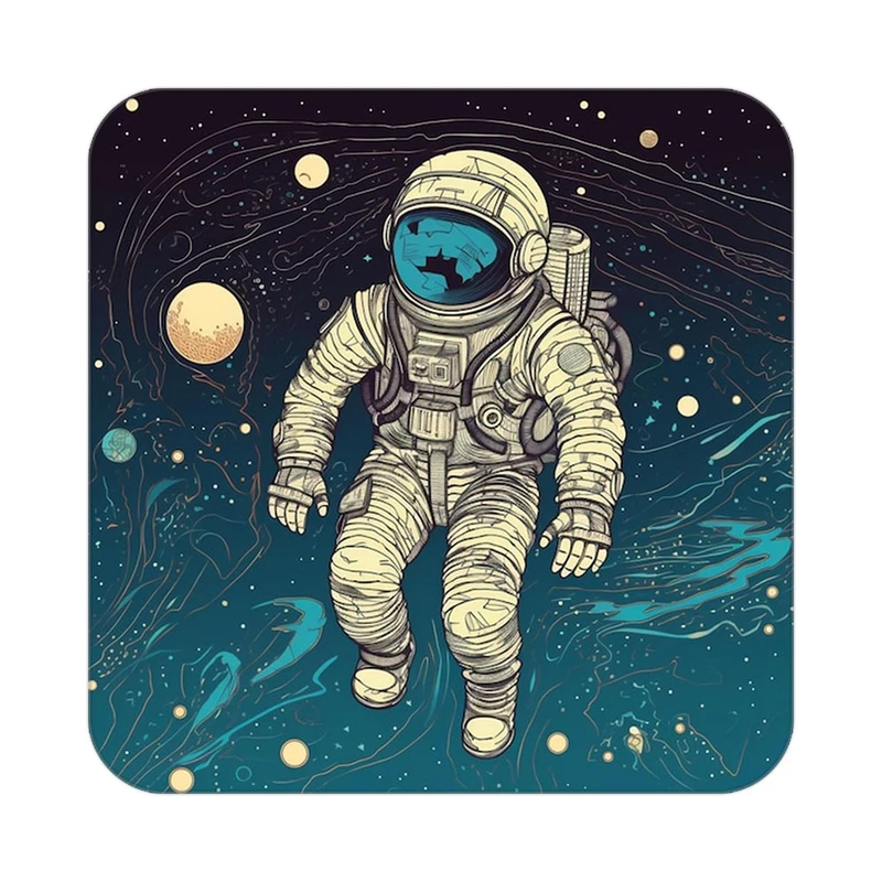 زیر لیوانی کاکتی طرح فضانورد مدل mp46388