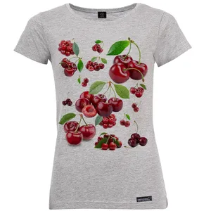 تی شرت آستین کوتاه زنانه 27 مدل Cherries کد MH956
