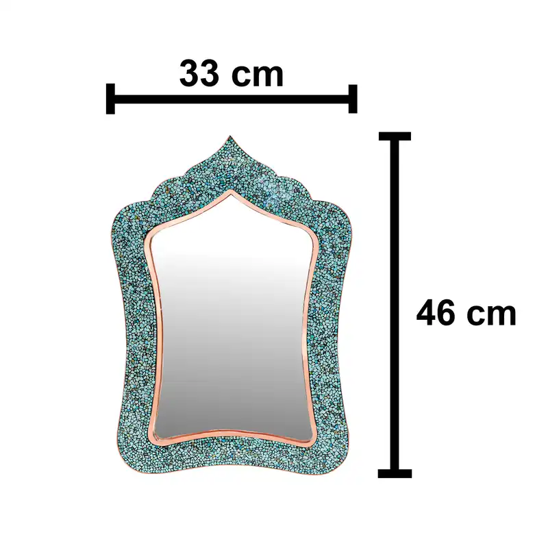 ست 9 تکه هفت سین فیروزه کوبی مدل لب قلم طرح لاله کد 463417