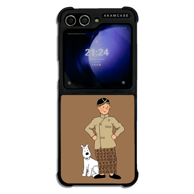 کاور آکام مدل AMC-WSGZFLIP5-TINTIN-23 مناسب برای گوشی موبایل سامسونگ Galaxy Z Flip 5