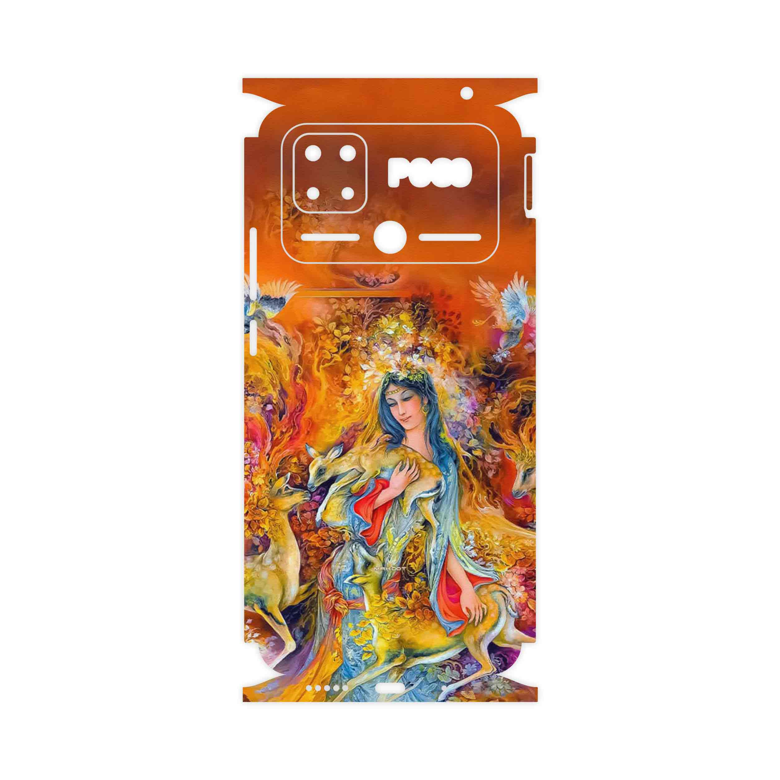 برچسب پوششی ماهوت مدل Persian miniature 2-FullSkin مناسب برای گوشی موبایل شیائومی Poco C40