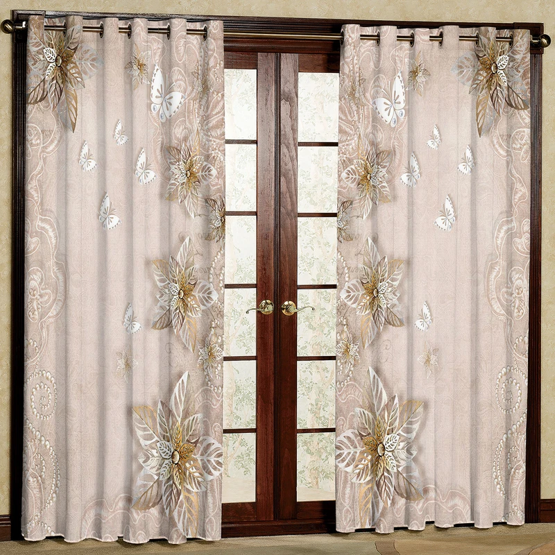 پرده مدل پروانه مخمل پانچی کد 1282سایز 200x140 سانتی متر