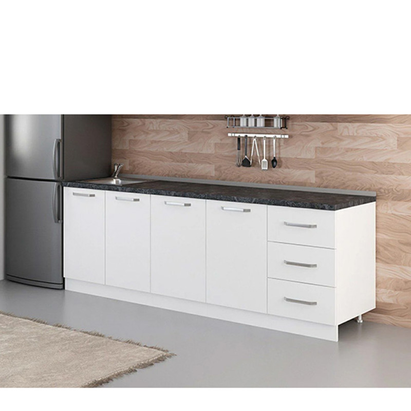 کابینت زمینی فلفور کابینت مدل 240 cm مجموعه 3 عددی