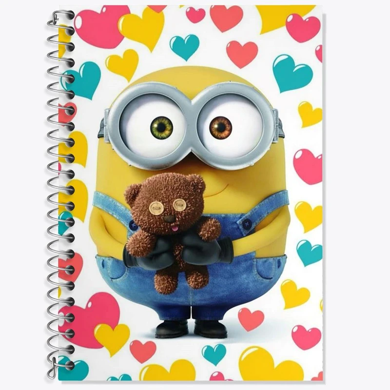 دفتر زبان 50 برگ خندالو مدل دو خط طرح مینیون Minions کد 2441