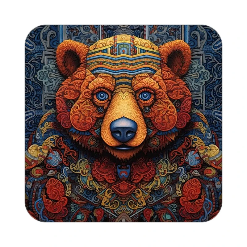 زیر لیوانی کاکتی طرح حیوانات رنگی مدل mp26392