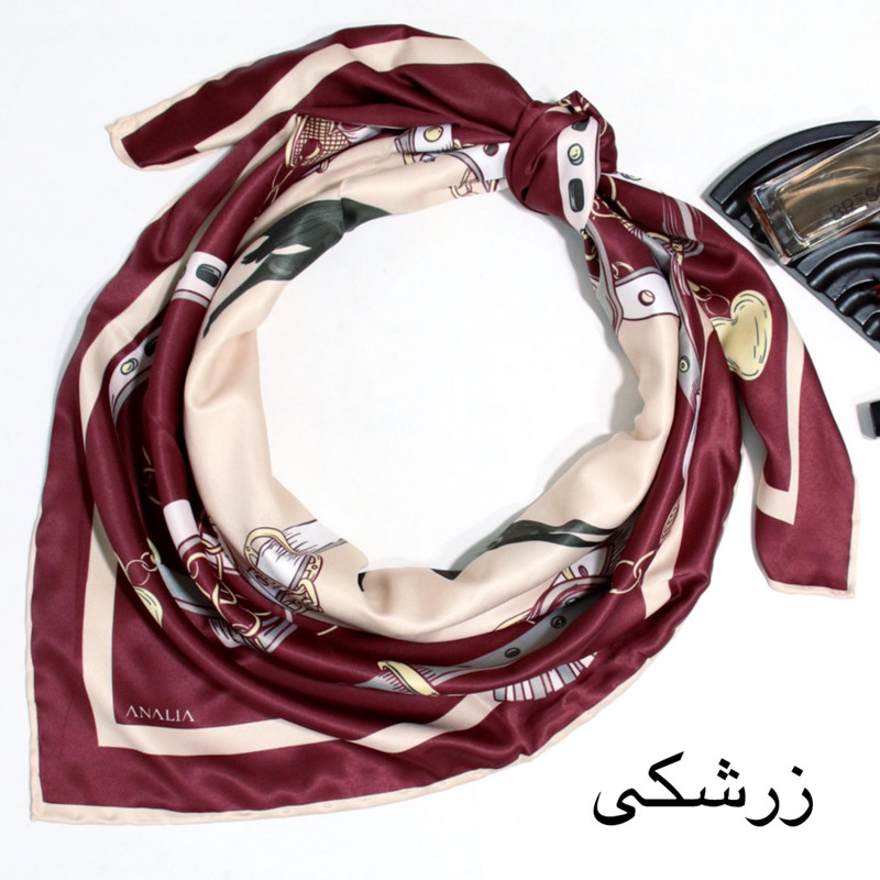 روسری زنانه مدل ابریشم توییل بهاری کد 9746