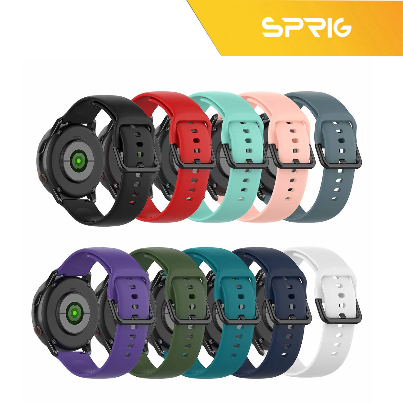 بند اسپریگ مدل SGK-SP مناسب برای ساعت هوشمند سامسونگ Galaxy Watch Active 1 / Active 2 40mm / Active 2 44mm / Watch 3 size 41mm / Galaxy Watch 4 40mm / watch 4 42mm / watch 4 44mm / watch 4 46mm