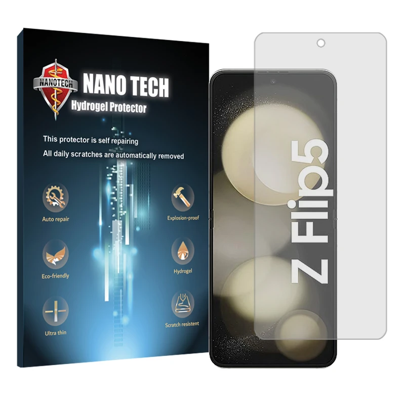 محافظ صفحه نمایش شفاف نانو تک مدل Tough مناسب برای گوشی موبایل سامسونگ Galaxy Z Flip5