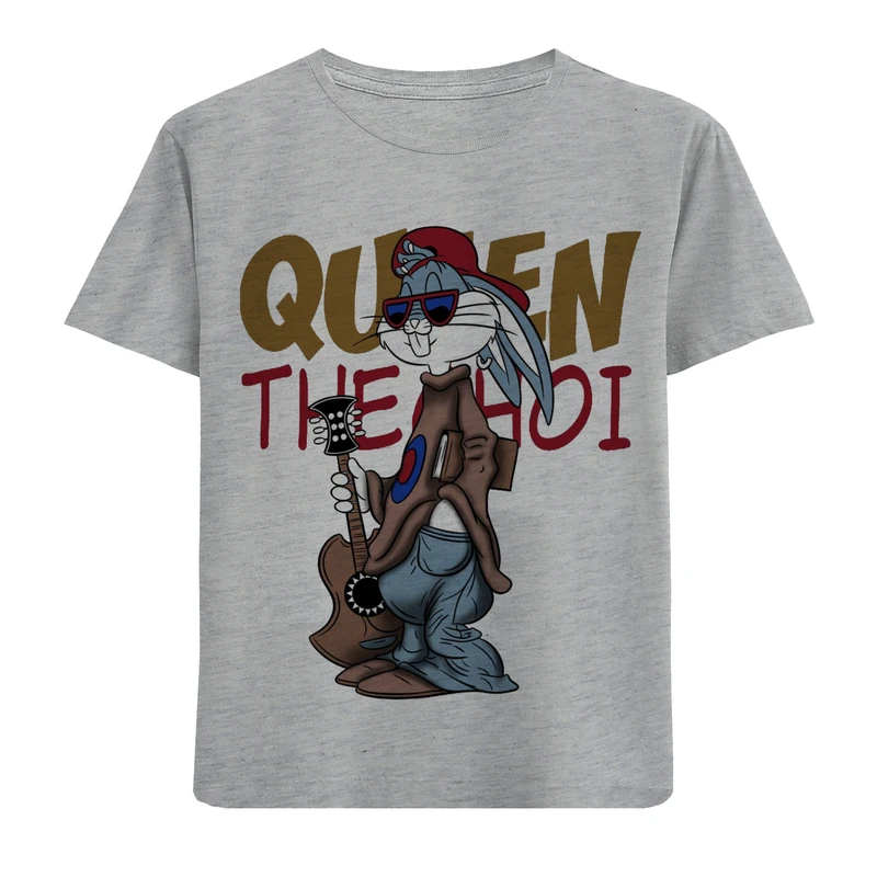 تی شرت آستین کوتاه پسرانه مدل خرگوش عینکی F947