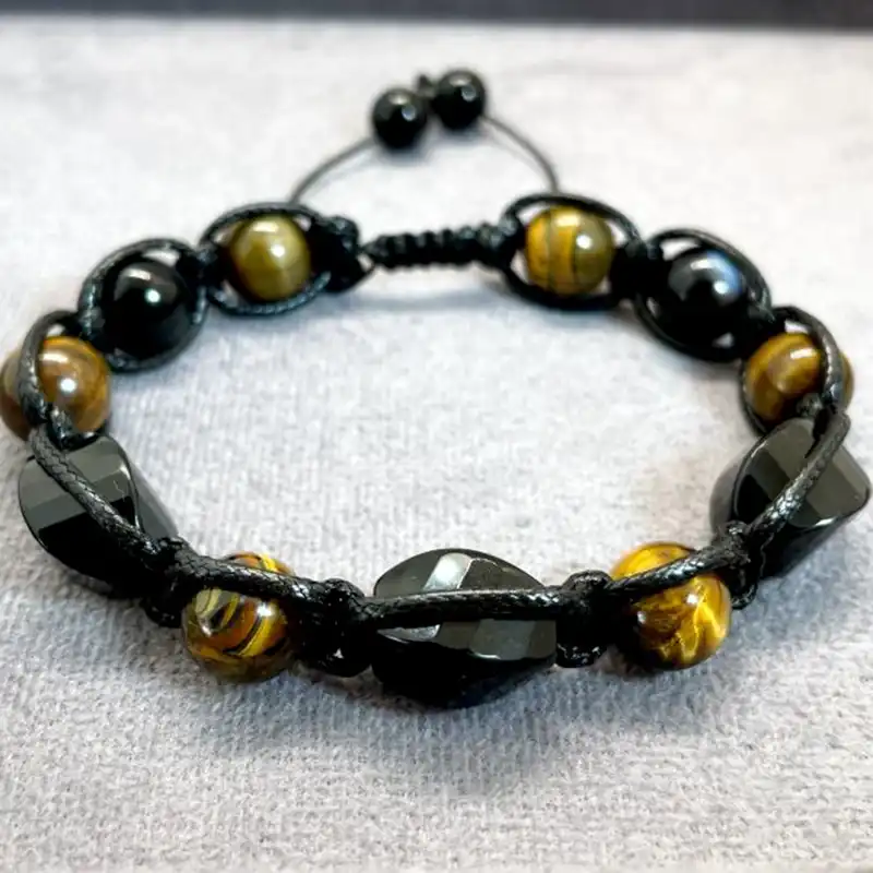 دستبند مدل بافت سنگ عقیق