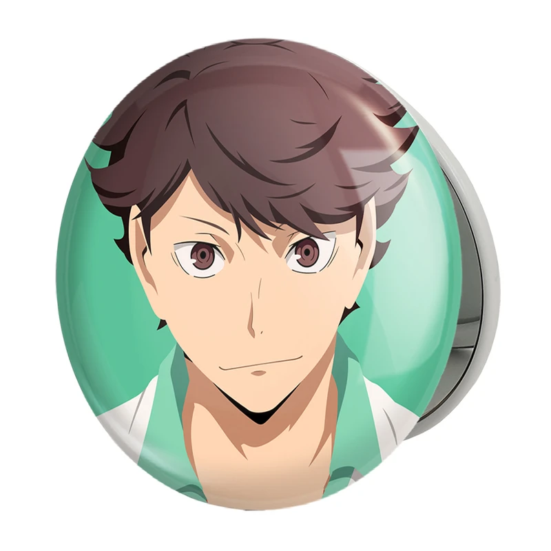 آینه جیبی خندالو طرح اویکاوا تورو انیمه آبشار سرنوشت هایکیو کاگیاما مدل تاشو کد 11187 