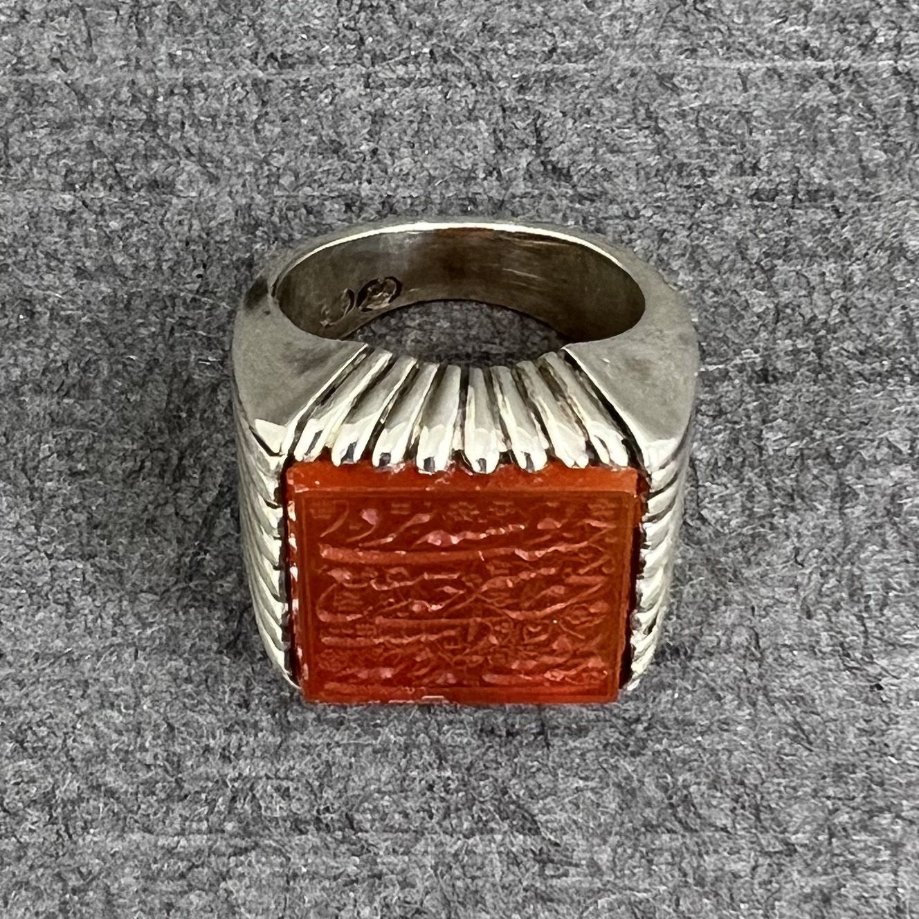 انگشتر نقره مردانه گیرا مدل عقیق G296 - - 2