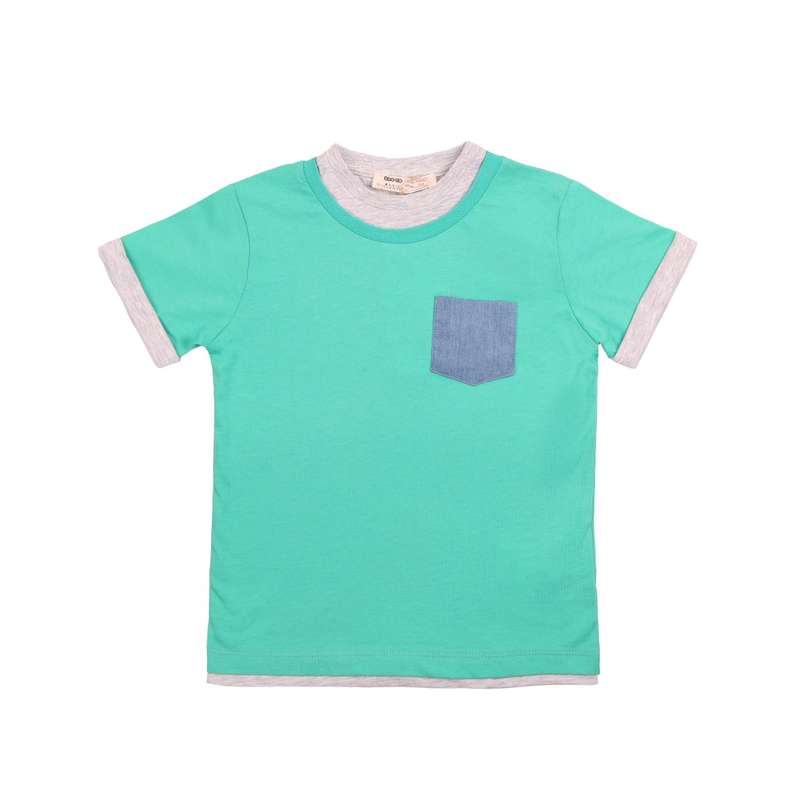 تی شرت آستین کوتاه پسرانه سوبه مدل جیب دار رنگ سبز