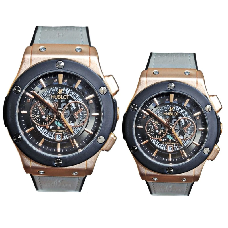 ست ساعت مچی عقربه ای  مدل اسکلتون رینگی rz_t019