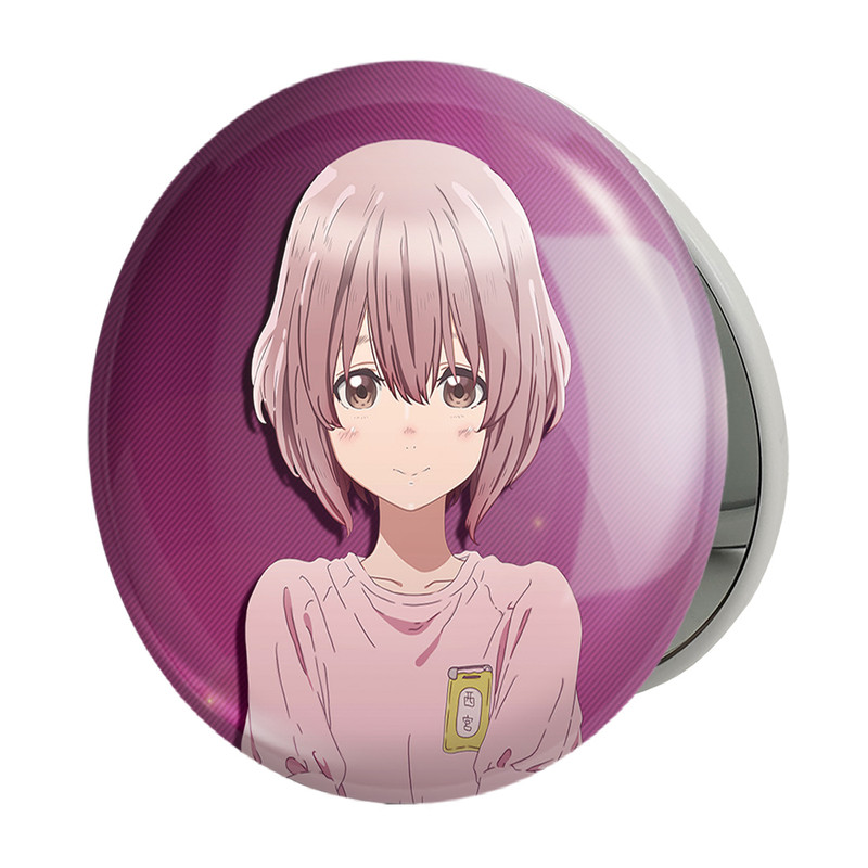 آینه جیبی خندالو طرح شوکو نیشیمیا انیمه سایلنت ویس A Silent Voice مدل تاشو کد 15779