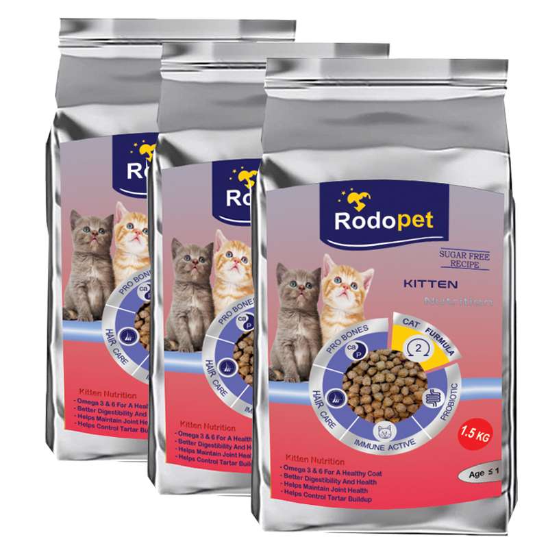 غذای گربه ردوپت مدل Kitten وزن 1.5 کیلوگرم بسته 3 عددی