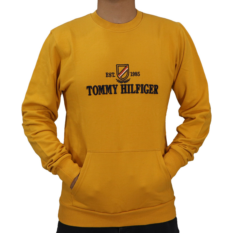 سویشرت مردانه مدل تو کرک کد 7173 رنگ خردلی