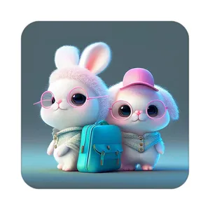 زیر لیوانی کاکتی طرح حیوانات کارتونی مدل mp28798