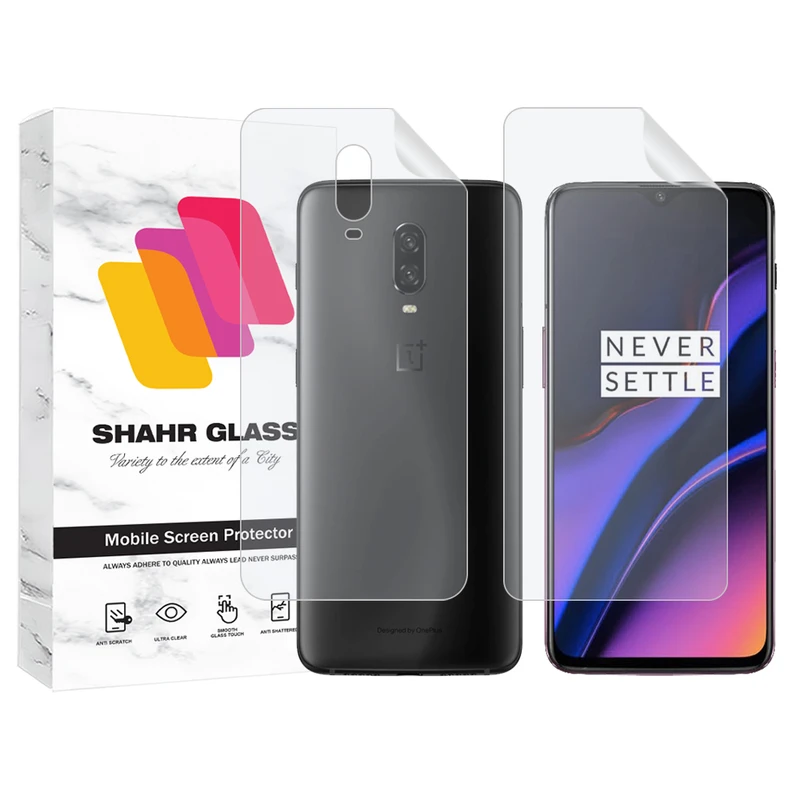 محافظ صفحه نمایش هیدروژل شهر گلس مدل MTNANFBSH مناسب برای گوشی موبایل وان پلاس 6T به همراه محافظ پشت گوشی