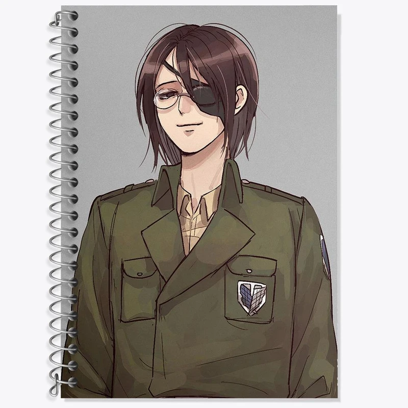 دفتر زبان 50 برگ خندالو مدل دو خط طرح هانجی انیمه اتک آن تایتان Attack on Titan کد 18608