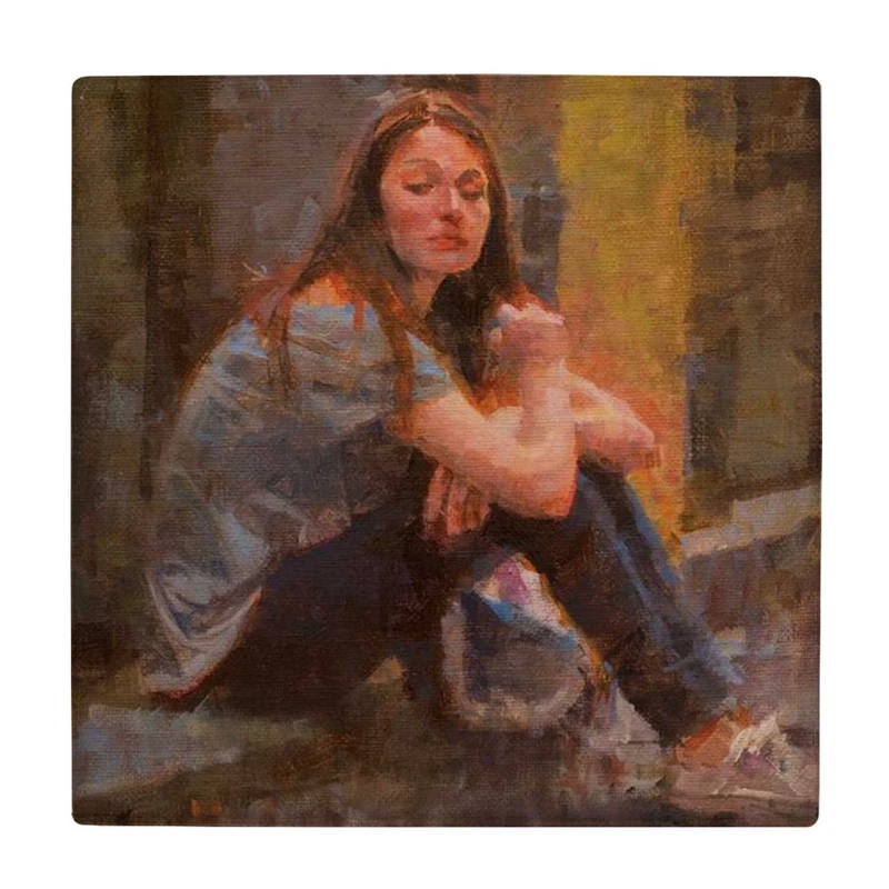 زیر لیوانی  طرح نقاشی دختر کد    5989784_4906