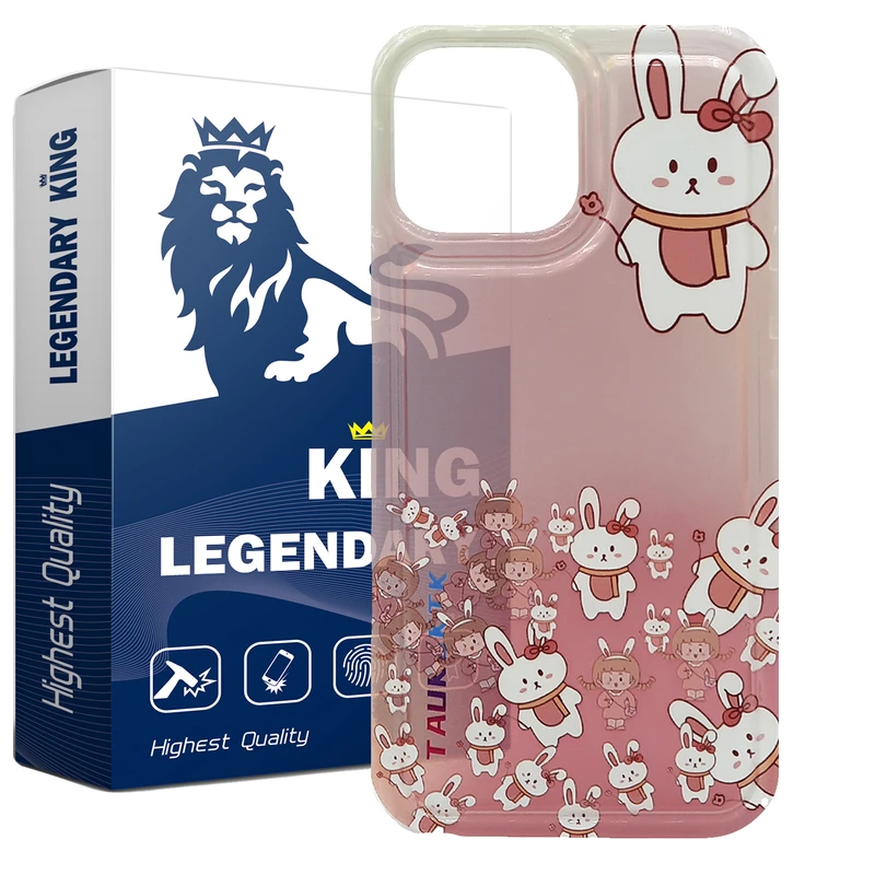 کاور لاین کینگ مدل خرگوش گل فروش مناسب برای گوشی موبایل اپل IPhone 13 pro Max