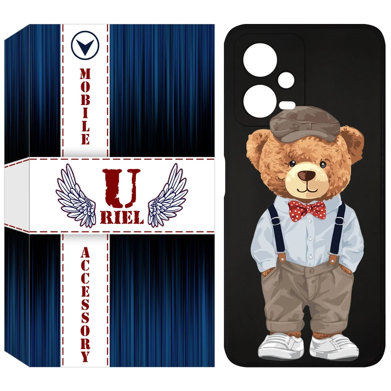 کاور یوریل قاب مدل KSH کد 41 طرح تدی مناسب برای گوشی موبایل شیائومی Poco X5 / Redmi Note 12 5G