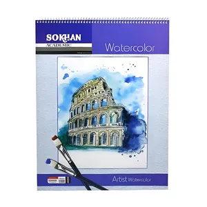 دفتر طراحی آبرنگ 10 برگ سخن مدل ISOA3 طرح کلزیوم کد 119760