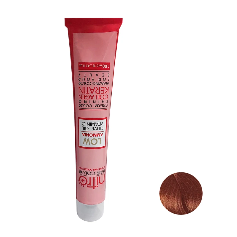 رنگ مو نیترو پلاس مدل Keratine شماره 5.4 حجم 100 میلی لیتر رنگ مسی روشن