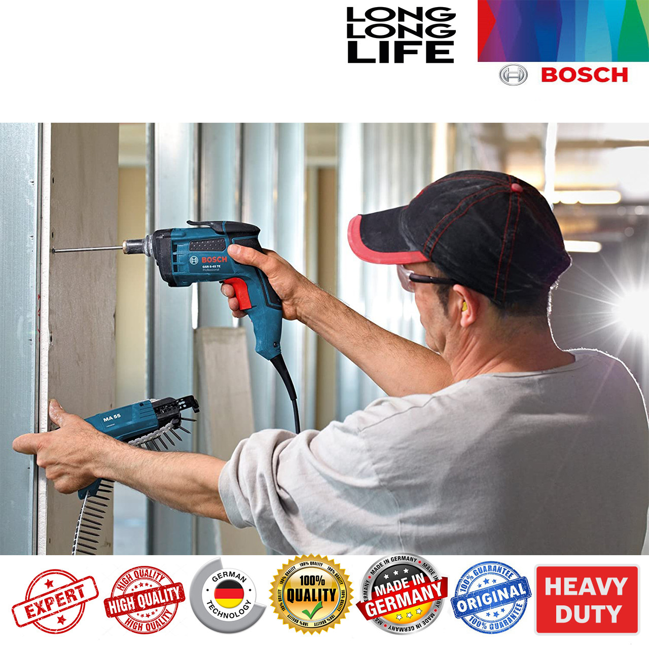 پیچ گوشتی برقی بوش مدل GSR 6-45 TE + Extra