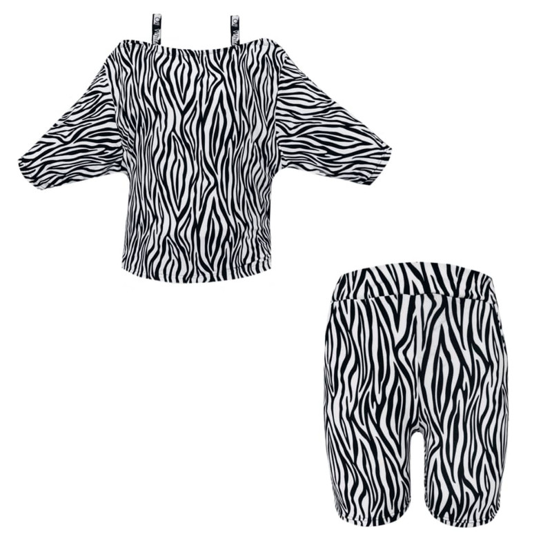 ست نیم تنه و شلوارک زنانه مدل زر