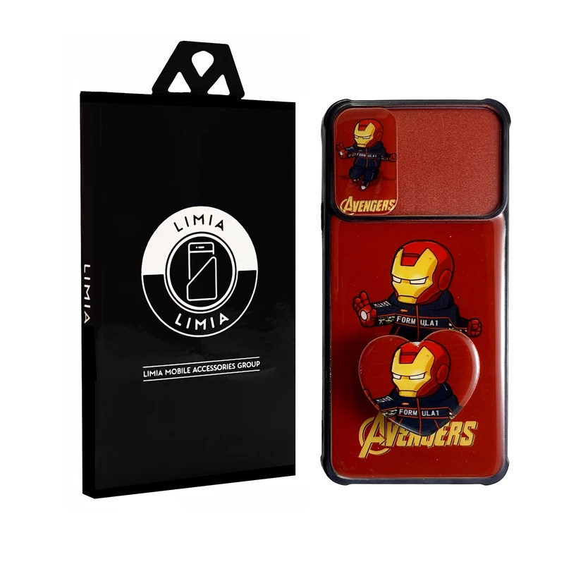 کاور لیمیا مدل فانتزی کشویی طرح عروسکی کد 131 مناسب برای گوشی سامسونگ Galaxy A32 4G به همراه پاپ سوکت