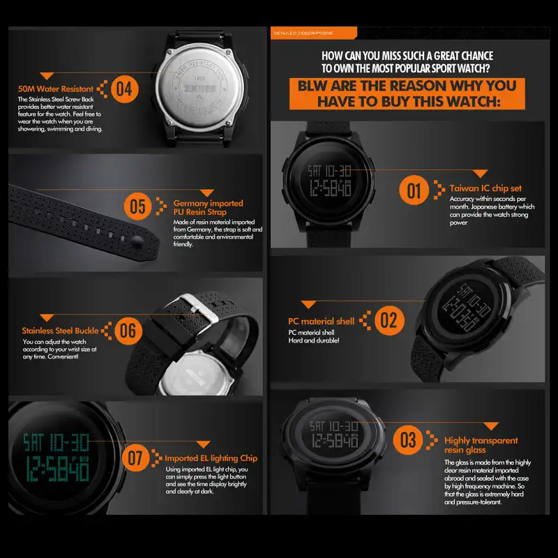 ساعت مچی دیجیتال اسکمی مدل 1206M-N2