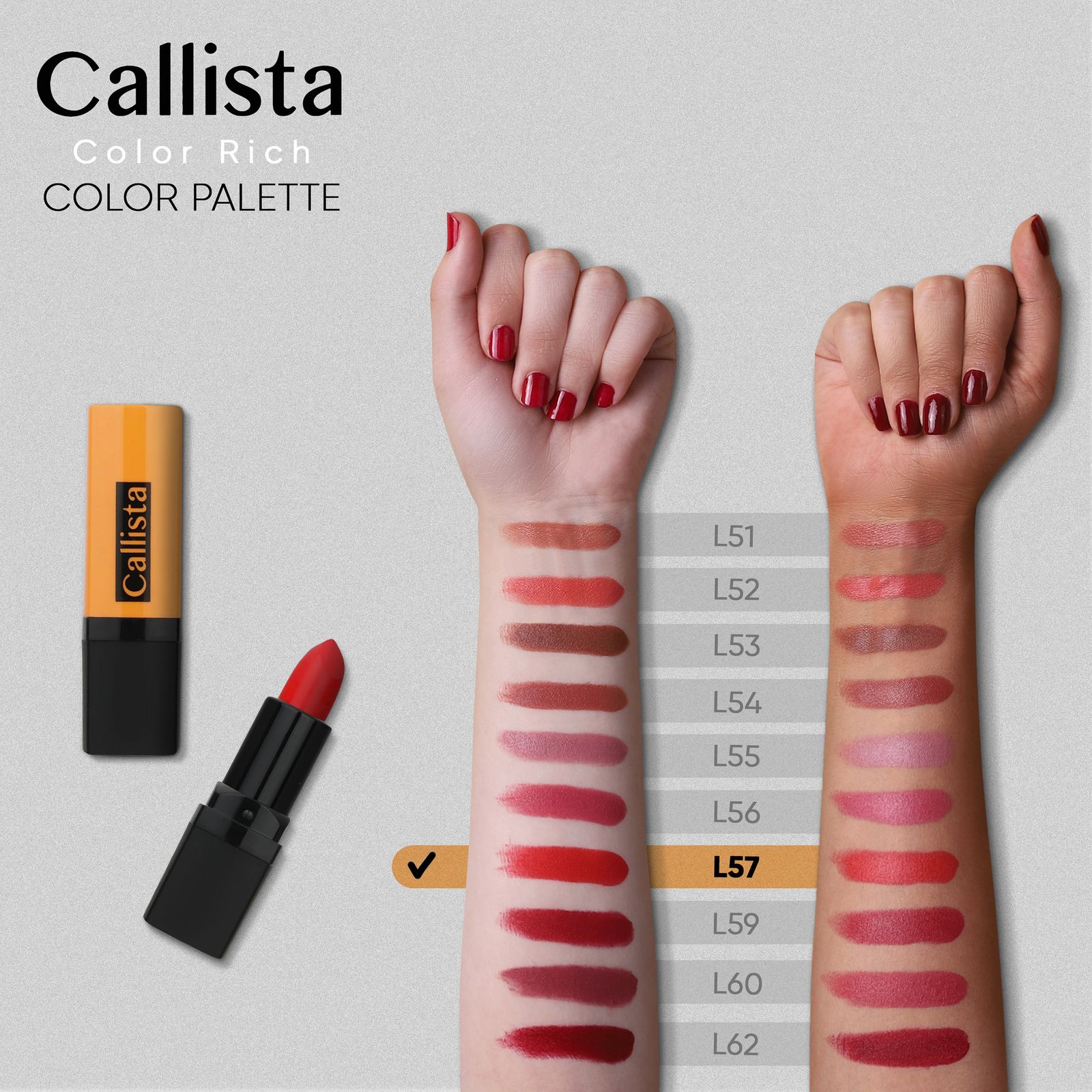 رژ لب جامد کالیستا سری Color Rich شماره L57 -  - 2