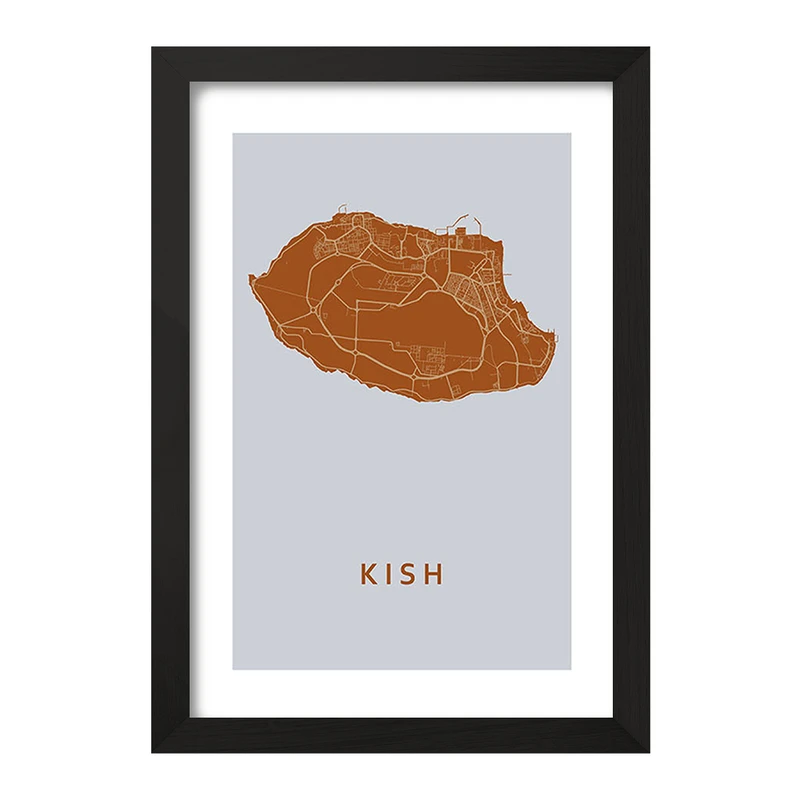 تابلو خندالو مدل نقشه کیش کد F11963