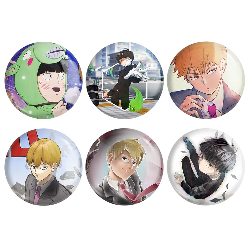 مگنت خندالو طرح انیمه موب سایکو Mob Psycho 100 کد 1543B مجموعه 6 عددی