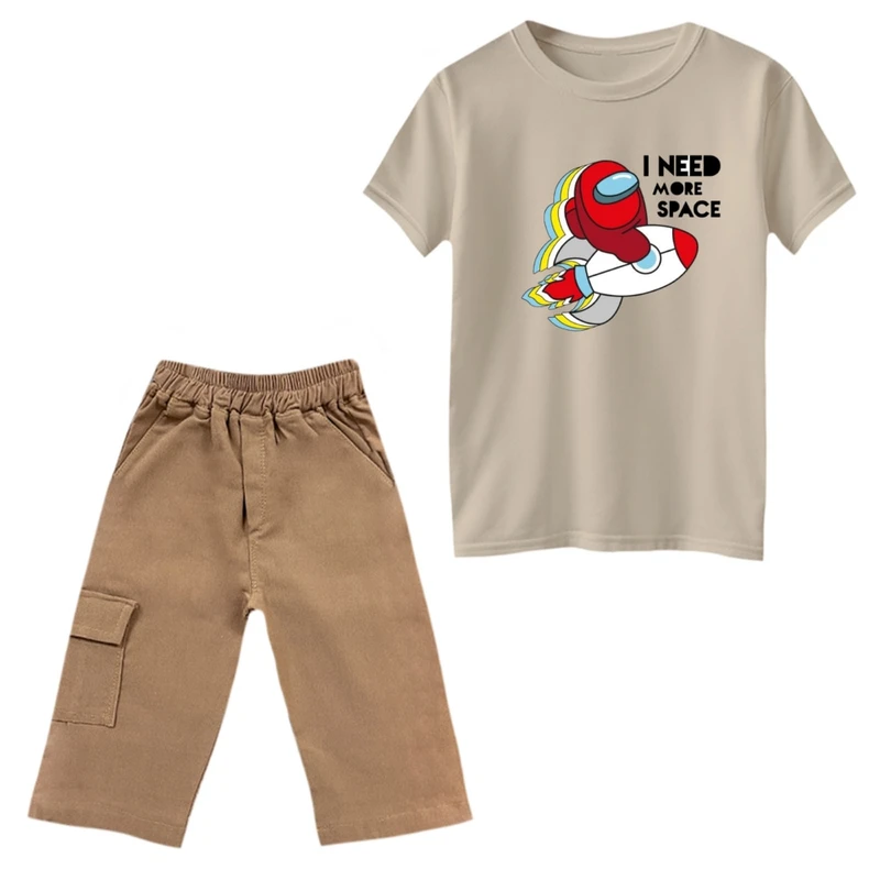 ست تی‌شرت و شلوارک پسرانه مدل امانگ آس کد 3