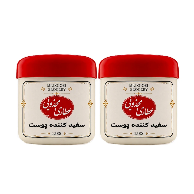 کرم سفید کننده پوست عطاری مجذوبی مدل 001 وزن 60 گرم بسته 2 عددی