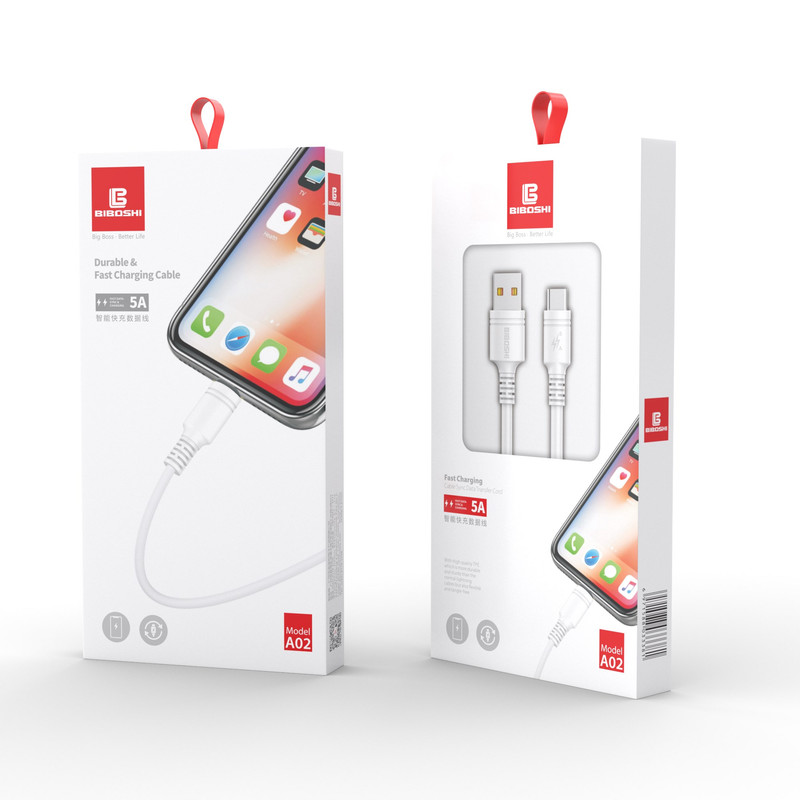 کابل تبدیل USB به USB-C بیبوشی مدل A02.DATA.5A.FCHARGE طول 1 متر