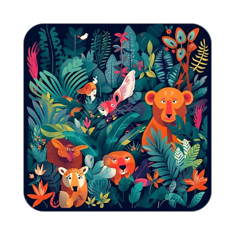 زیر لیوانی کاکتی طرح حیوانات رنگی مدل mp26433