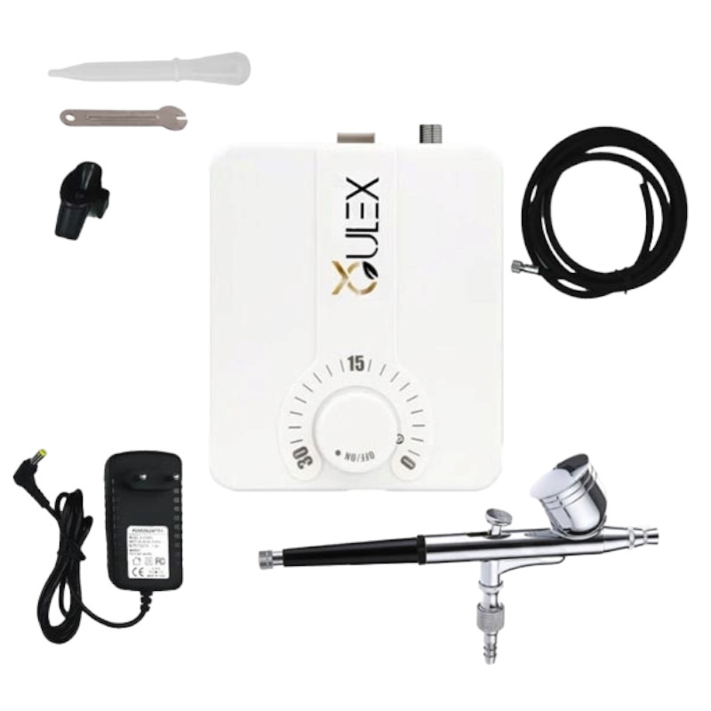 پیستوله برقی و کیت کامل ایربراش مدل QULEX K500Wte پیستوله برقی و کیت کامل ایربراش مدل QULEX K500Wte