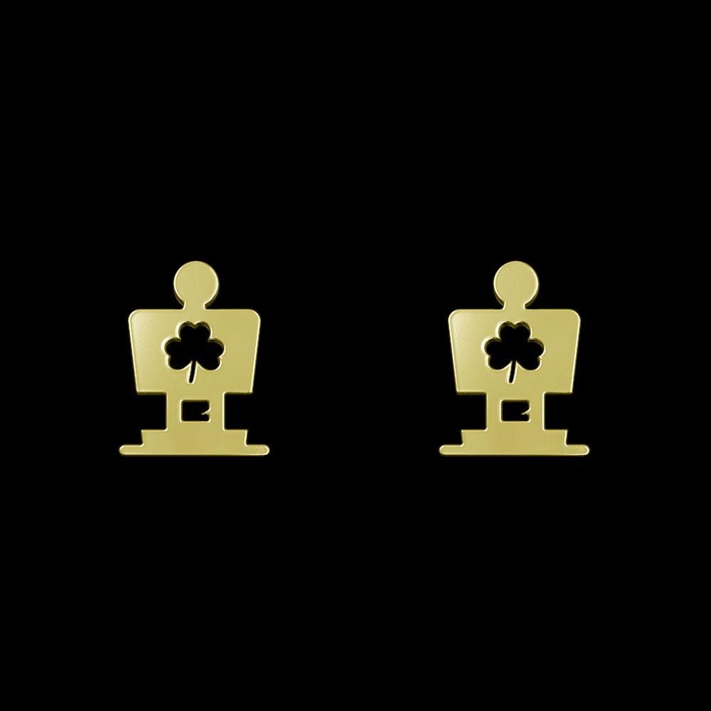 گوشواره طلا 18 عیار زنانه مدوپد مدل برگ کد GA1-11187