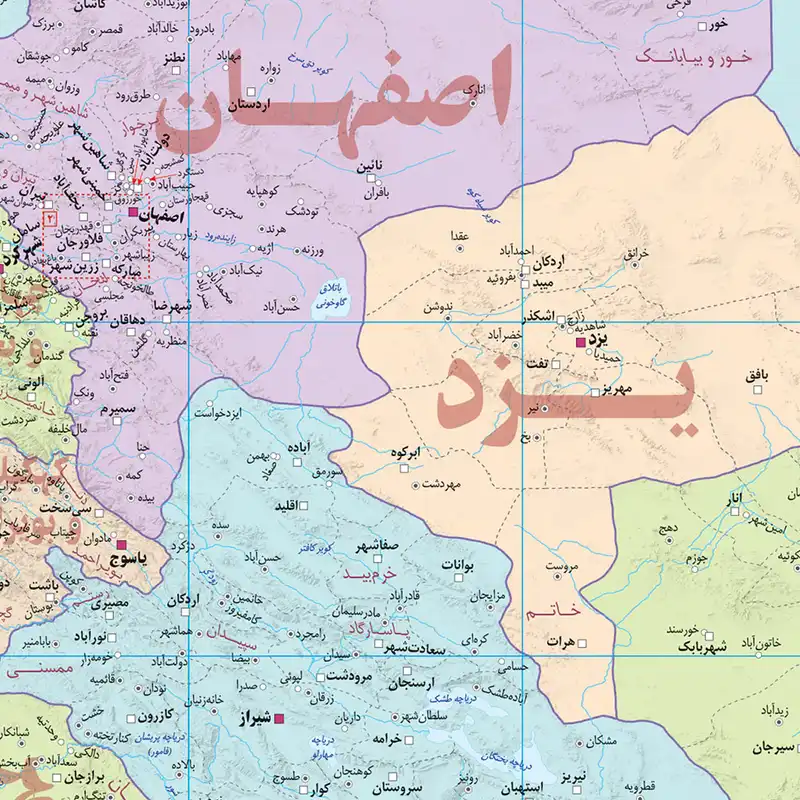 نقشه سیاسی ایران انتشارات ایرانشناسی کد 283