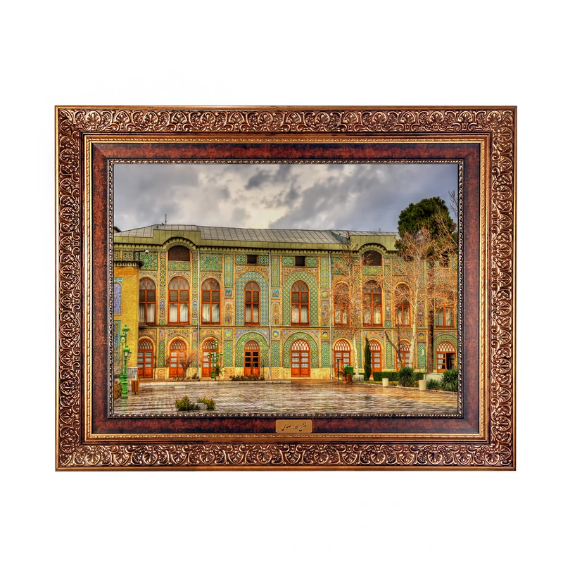 تابلو فرش ماشینی نقش نگار رضوی طرح آثار باستانی کد 172KC