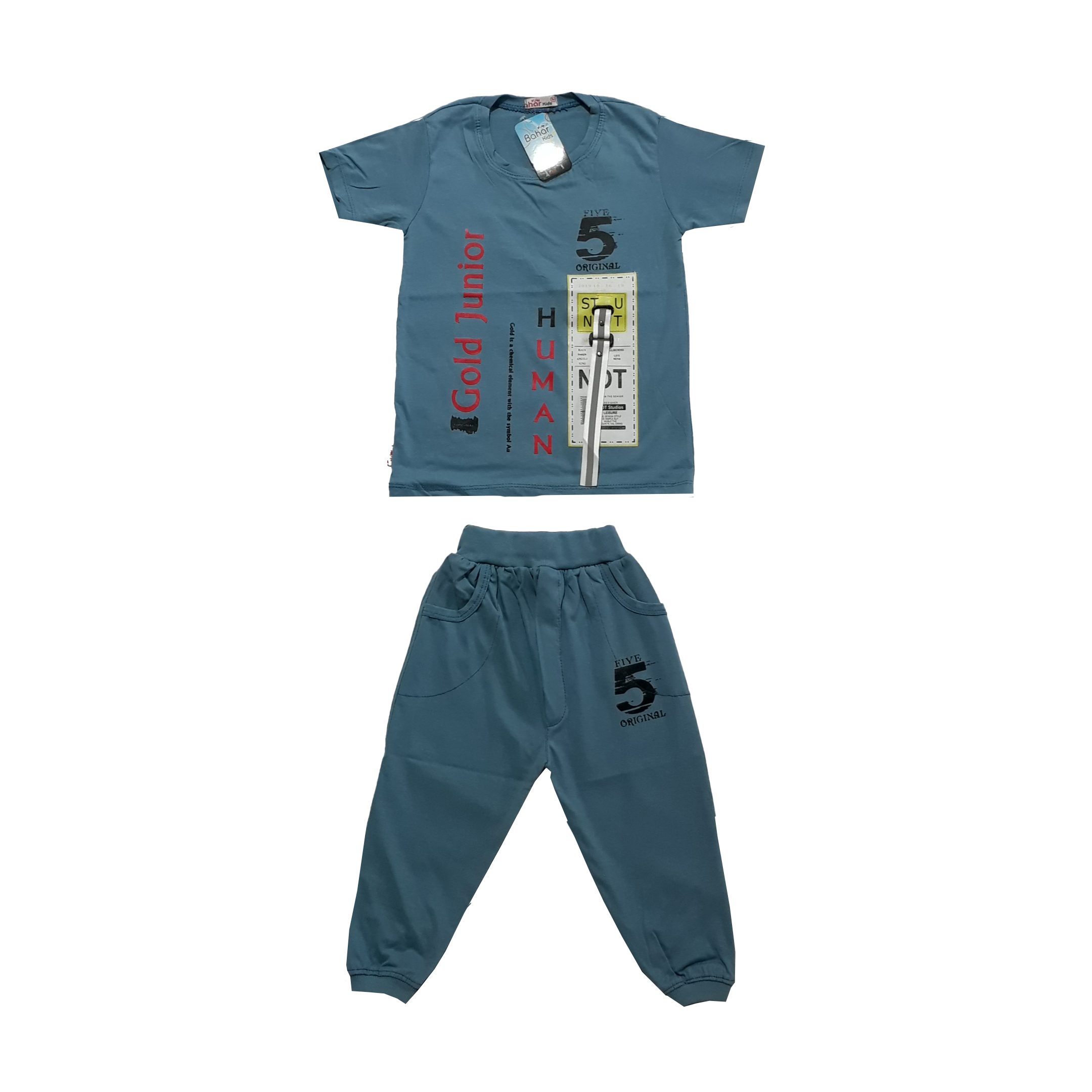 ست تی شرت و شلوارک پسرانه مدل 003223