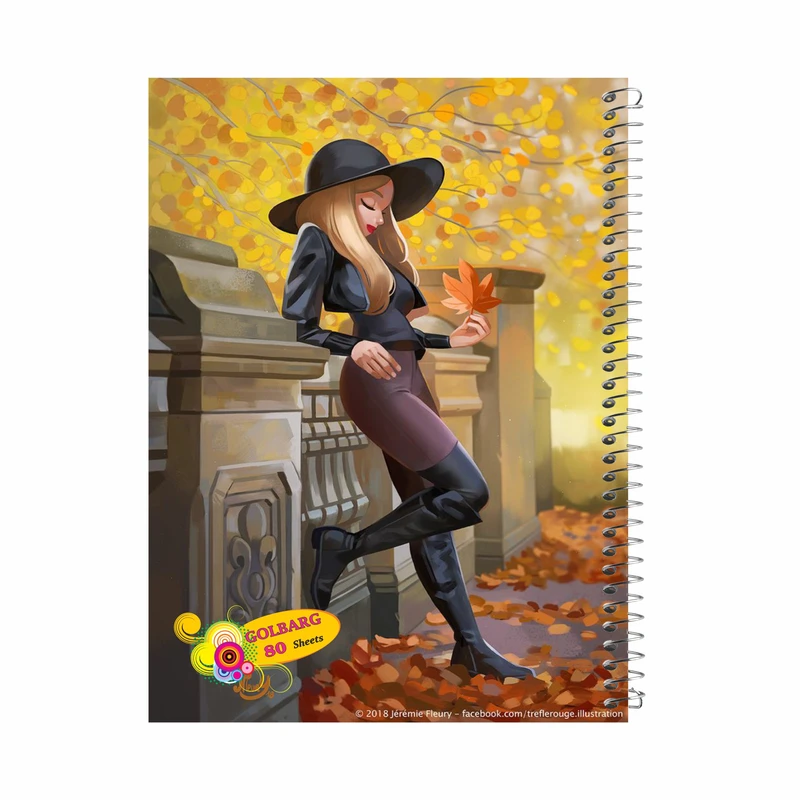 دفتر مشق 80برگ گلبرگ طرح دخترانه کد 1004