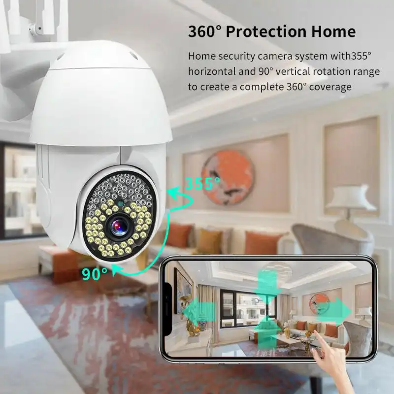 دوربین مداربسته بی سیم تحت شبکه مدل WarmLight V380 Pro