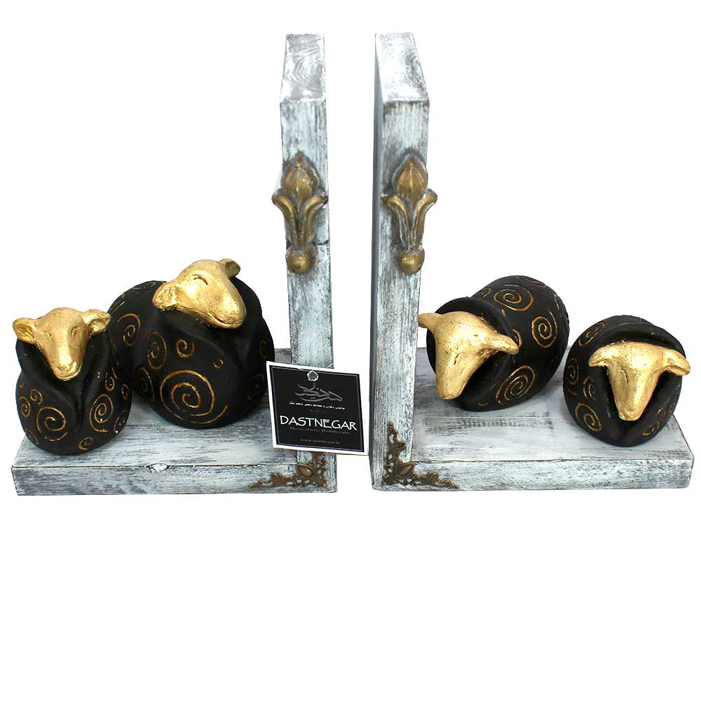 نگهدارنده کتاب دست نگار مدل خانواده گوسفند مجموعه 2 عددی