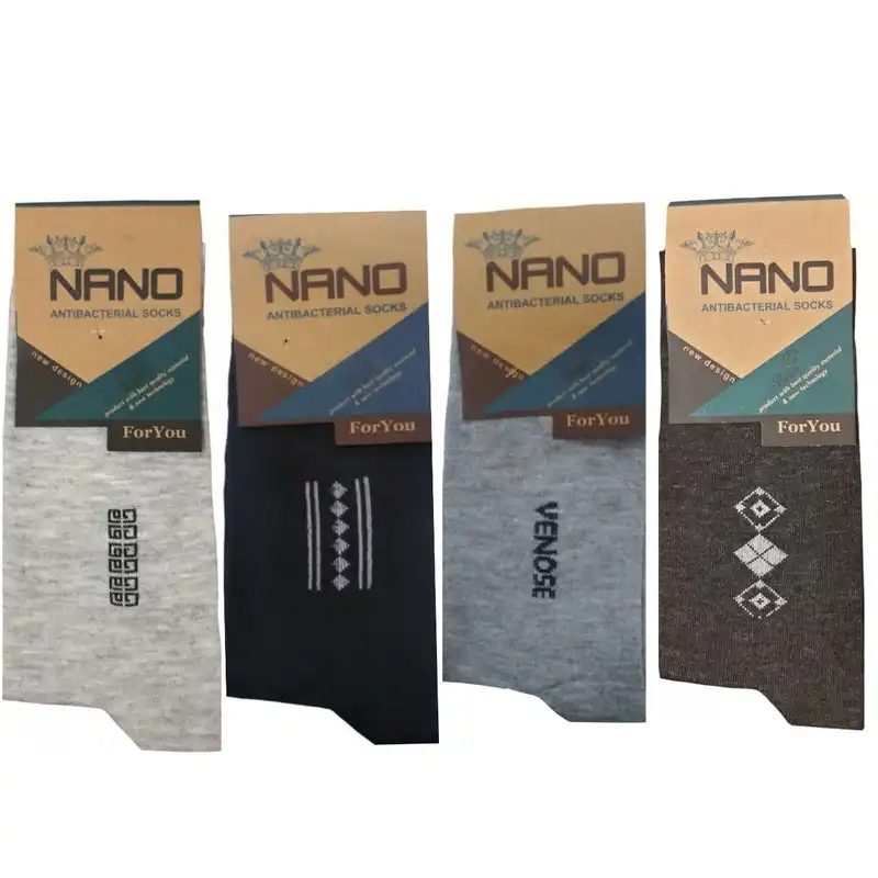 جوراب مردانه مدل نانو نخی اسپرت ساق بلند بسته 12 عددی