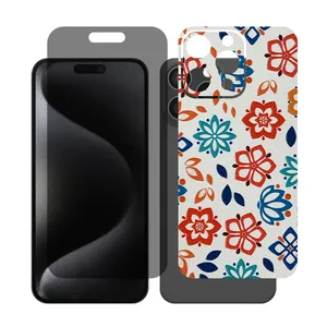 Glass Together model privacy screen protector Suitable for Apple iPhone 16 Pro Max mobile phone with back cover sticker